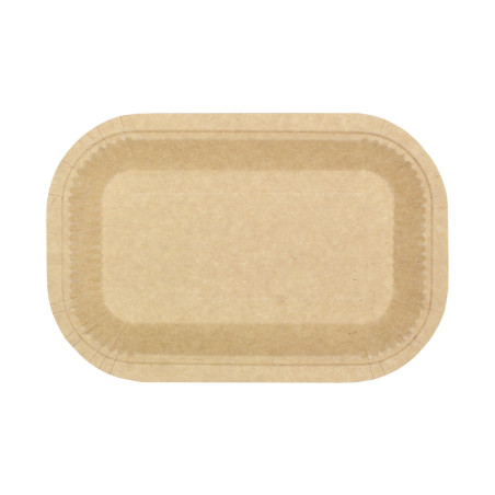 Bandeja de Cartão Anti-Gordura Kraft 15x23cm 245g/m² (50 Uds)