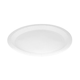 Prato de Cartão Redondo Branco Ø26cm 200g/m² (350 Uds)