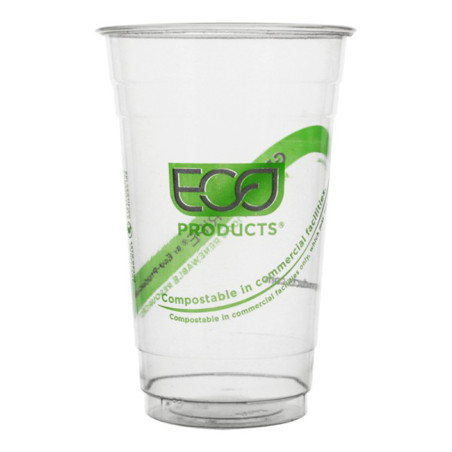 Copo Compostável PLA Green Stripe® 590ml Ø9,6cm (50 Uds)