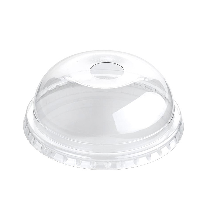 Tampa Cupula Perfurada PET Transparent  Ø9,4cm (100 Uds)