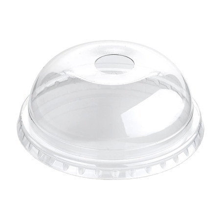 Tampa Cupula Perfurada PET Transparent  Ø9,4cm (100 Uds)