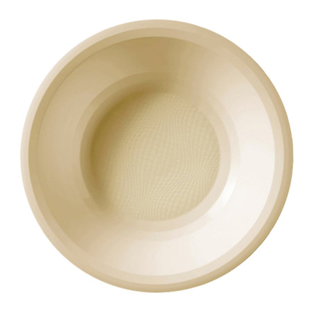 Prato de Plastico Fundo Creme Round PP Ø195mm (25 Uds)