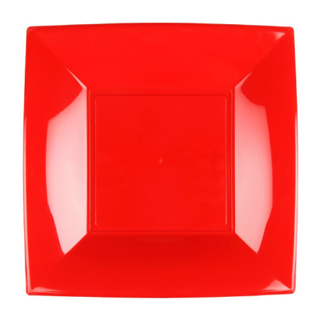 Prato Plastico Raso Vermelho Nice PP 230mm (300 Uds)