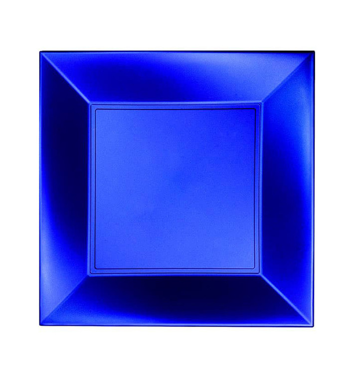 Prato Plastico Raso Azul Nice Pearl PP180mm (300 Uds)