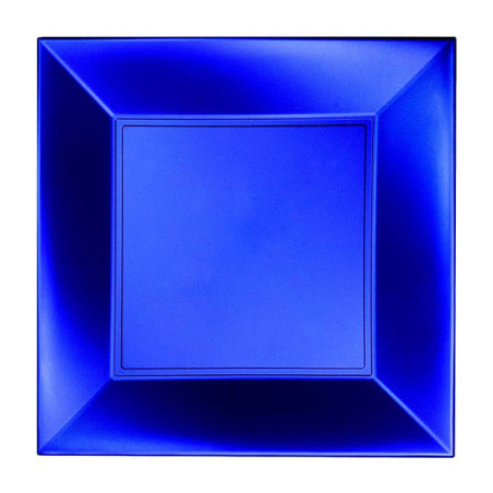 Prato Plastico Raso Azul Nice Pearl PP180mm (300 Uds)