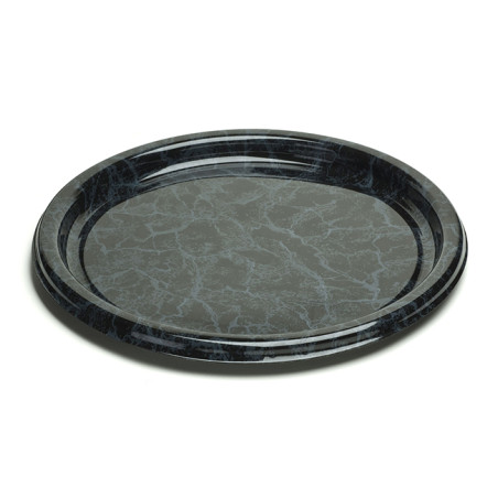 Bandeja Plastico Luxo Redonda Marmore 46 cm (5 Uds)