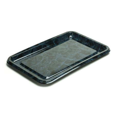 Bandeja Plastico Luxo Retang. Marmore 46x30cm (5 Uds)