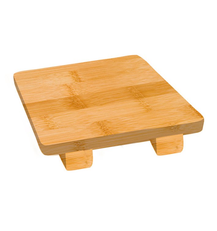 Bandeja de Bambu 15x15x2,5cm (40 Uds)