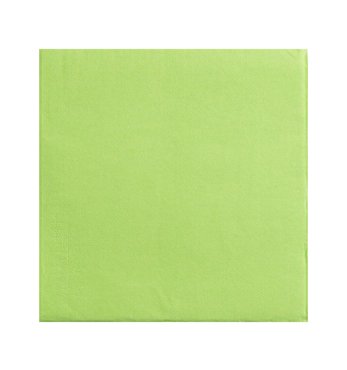 Guardanapos Papel Pistache 2F Ponta-Ponta 33x33cm (50 Uds)