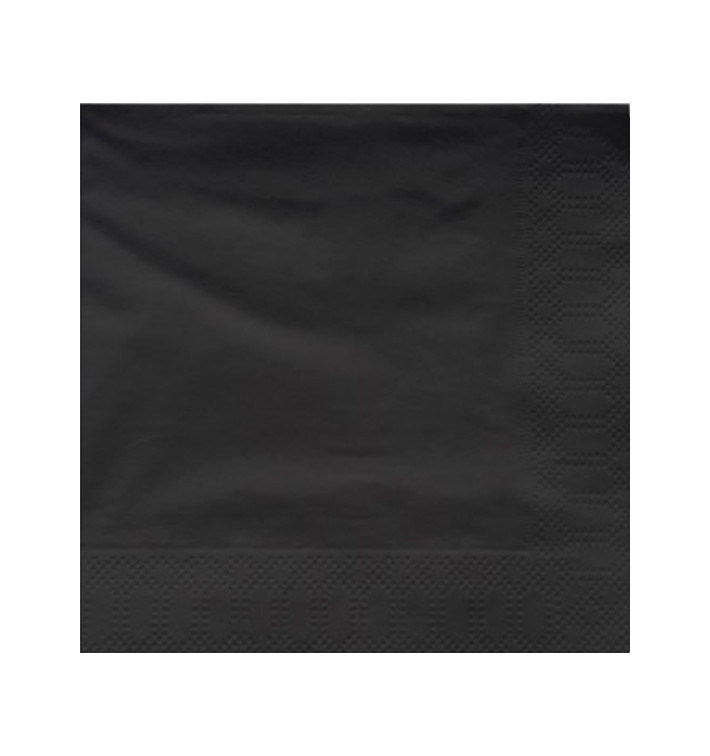 Guardanapos Papel Fl Dupla Preto 40x40cm (50 Uds)