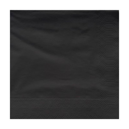 Guardanapos Papel Fl Dupla Preto 40x40cm (50 Uds)