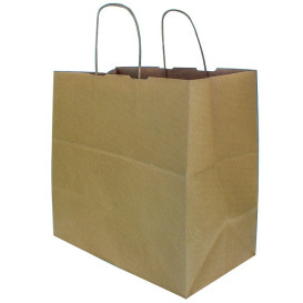 Saco Papel Kraft Marrom Asas 115g/m² 31+20x32cm (200 Uds)