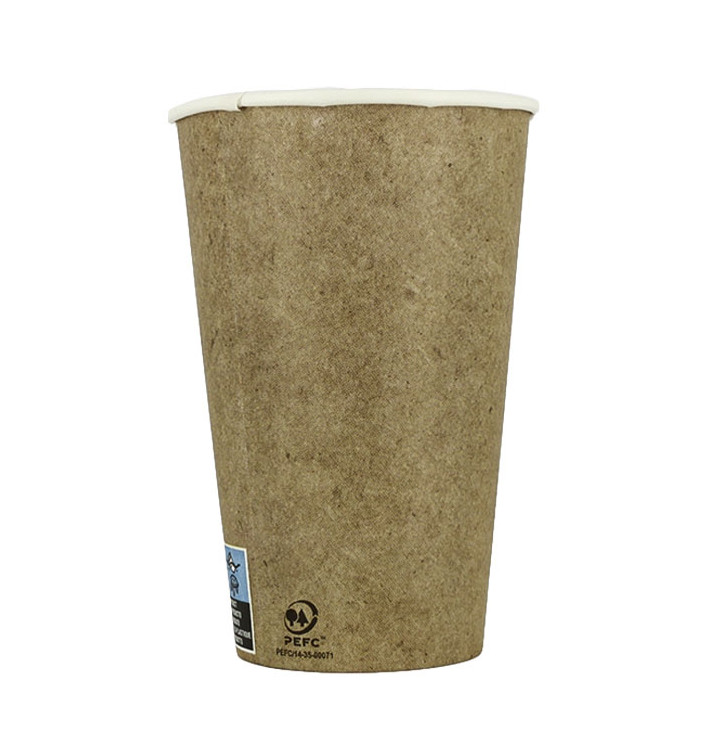 Copo de Cartão 12Oz/360ml Kraft Ø7,5cm (55 Uds)