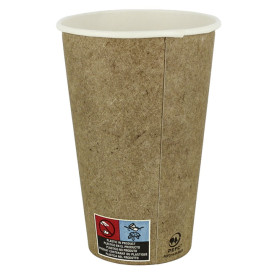 Copo de Cartão 12Oz/360ml Kraft Ø7,5cm (55 Uds)