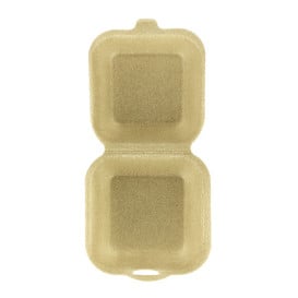 Embalagem Hamburguer XPP Creme 13,5x13,5x7cm (100 Uds)