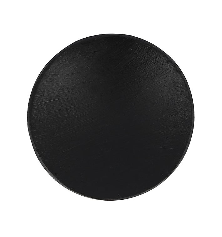 Prato Degustação de Bambu Preto Ø6cm (24 Uds)