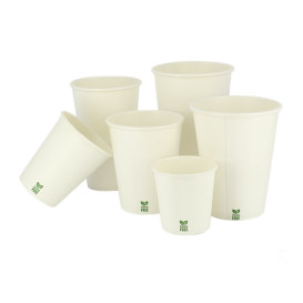 Copo de Cartão Plastic Free 12 Oz/360ml Branco Ø8cm (50 Uds)