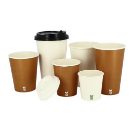 Copo de Cartão Plastic Free 12 Oz/360ml Branco Ø8cm (50 Uds)