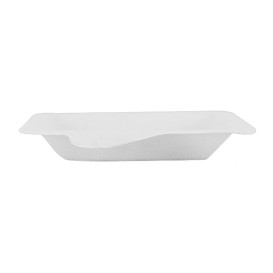 Prato Quadrado Aba Cana-de-açúcar Branco 11x11cm (1000Uds)