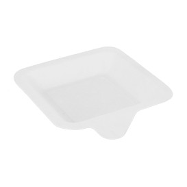 Prato Quadrado Aba Cana-de-açúcar Branco 11x11cm (1000Uds)