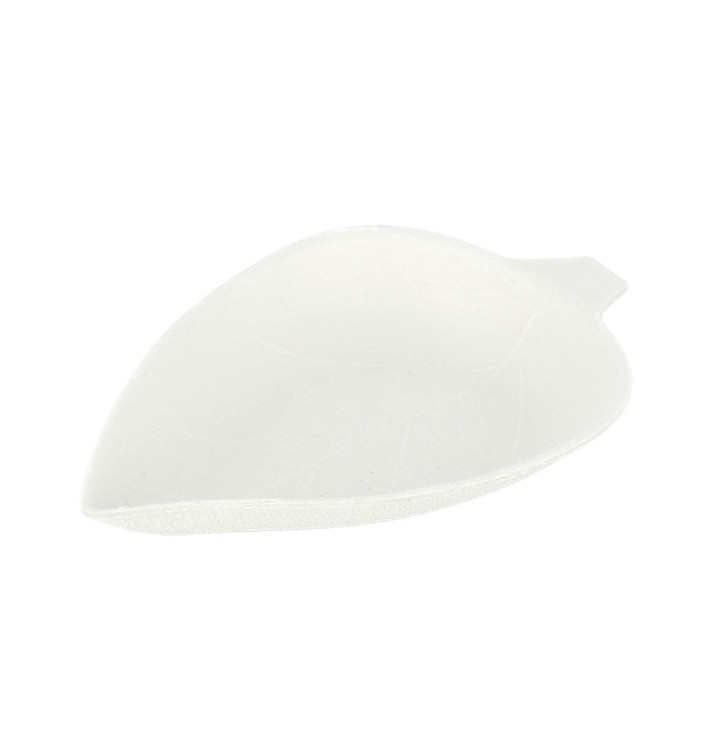 Mini Prato Cana de Açúcar Folha Branco 9x6cm (600 Uds)