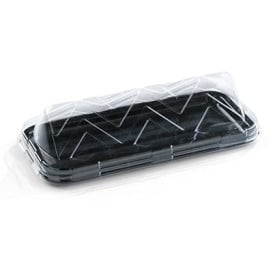 Bandeja Plastico Luxo Retang. Marmore 35x16cm (50 Uds)