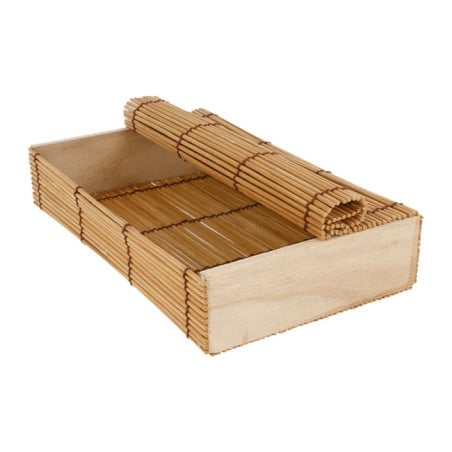 Embalagem de Bambu para sushi 23x13x4,5cm (1 Ud)