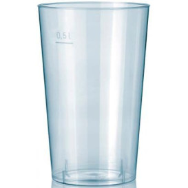 Copo Plastico Cristal Transparente PS 500 ml (30 Uds)