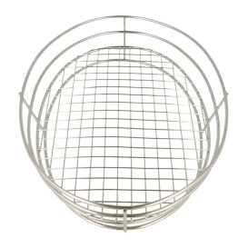 Cesta Oval en Aço Prata 280x205x57mm (1 Ud)