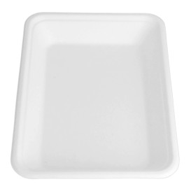 Bandeja Bio da cana-de-açúcar Branco 196x147x27mm  (50 Uds)