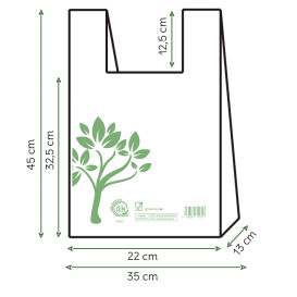 Saco com Alça Home Compost “Be Eco!” 35x45cm (100 Uds)