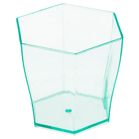 Copo Hexagonal Degustação Reutilizável Reutilizável "Water Green" 60ml Ø4,7x4,6cm (864 Unidades)