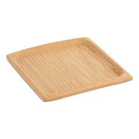 Prato Degustação de Bambu Quadrado 6x6cm (24 Uds)