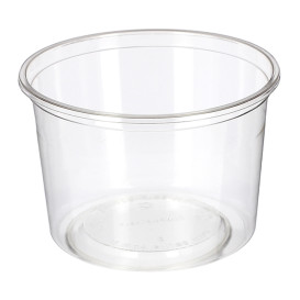 Embalagem Compostáveis PLA Transparente 480ml (50 Uds)