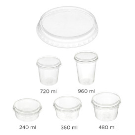 Embalagem Compostáveis PLA Transparente 360ml (600 Uds)