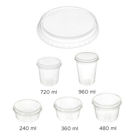 Embalagem Compostáveis PLA Transparente 360ml (50 Uds)