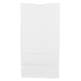 Saco de Papel Sem Asas Kraft Branco 60g/m² 18+11x34cm (500 Uds)