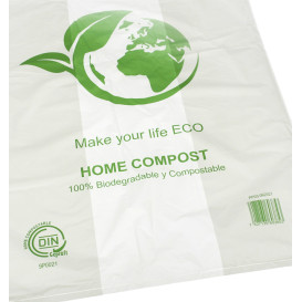 Saco Plastico Alça Bio Home Compost 55x60 cm (100 Uds)