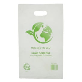 Saco Plastico Asas Vazadas Bio Home Compost 20x33cm (3.000 Uds)