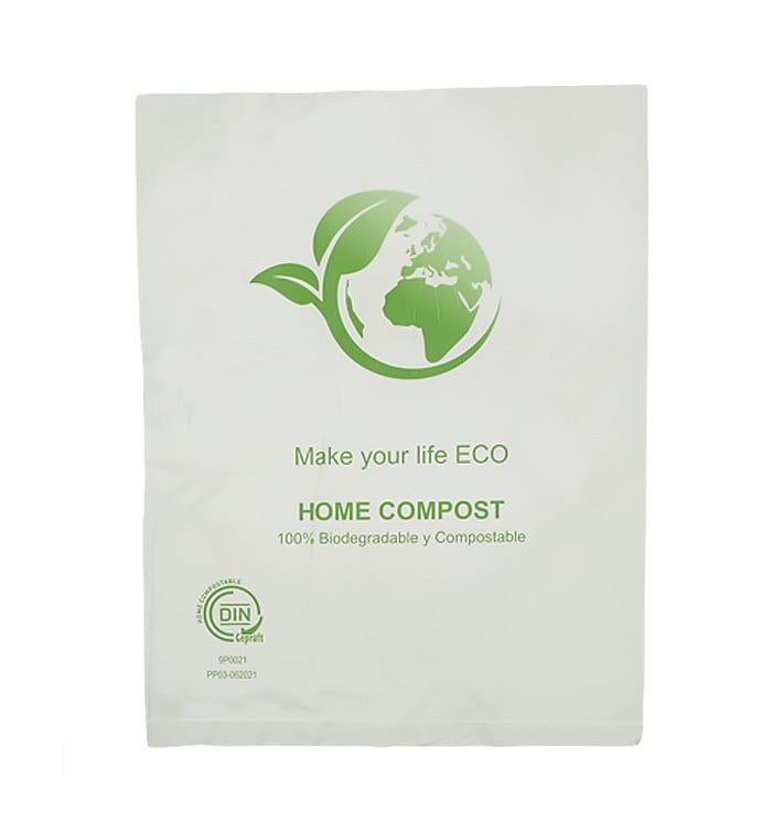 Saco Plastico Mercado Bio Home Compost 23x30,5cm (100 Uds)