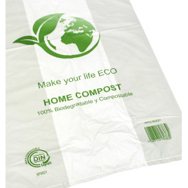 Saco Plastico Alça Bio Home Compost 40x50 cm (1.000 Uds)