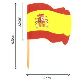 Pick Bandeira "Espanha" 65mm (144 Uds)