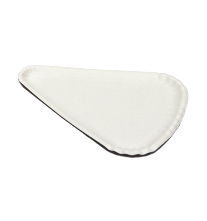 Prato Pizza de Cartão Branco 1/8 24x18cm (1000 Uds)