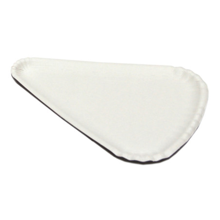 Prato Pizza de Cartão Branco 1/8 24x18cm (1000 Uds)