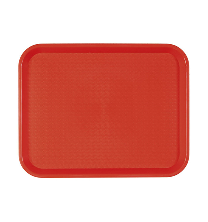 Bandeja Plastico Rigido Vermelho 27,5x35,5cm (1 Uds)