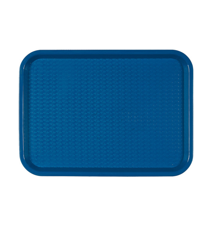 Bandeja Plastico Rigido Azul  30,4x41,4cm (24 Uds)