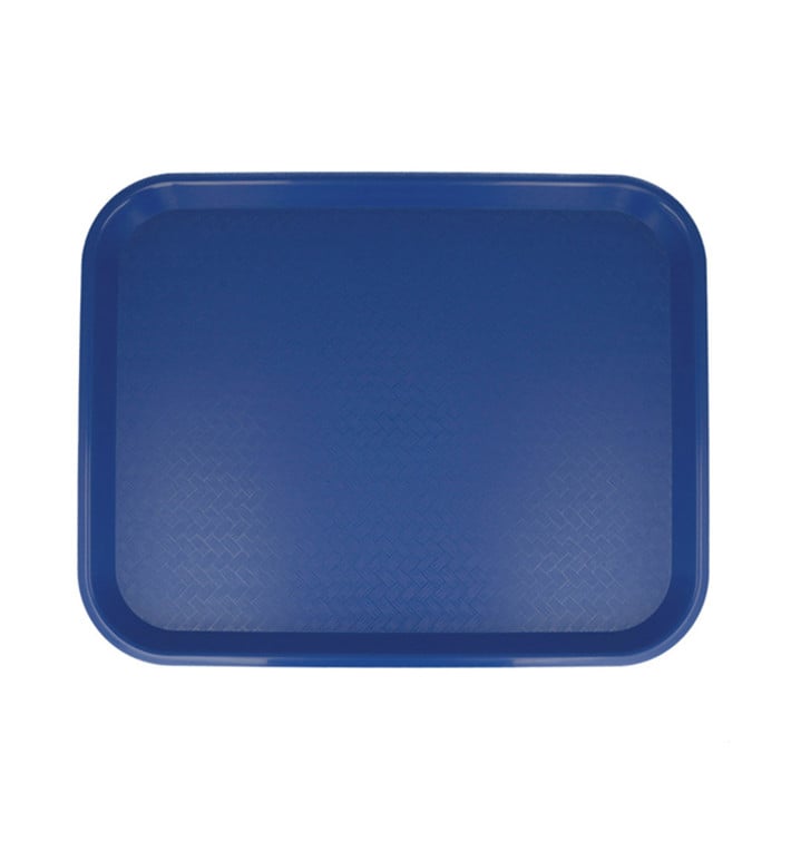 Bandeja Plastico Rigido Azul 35,5x45,3cm (12 Uds)