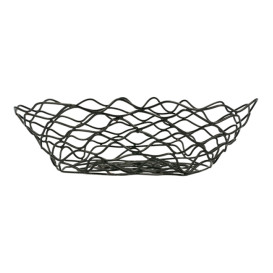 Cesta Oval en Aço Preto 240x152x70mm (1 Ud)