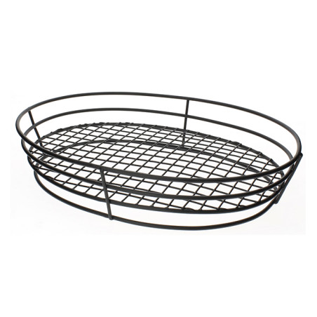 Cesta Oval en Aço Preto 280x205x57mm (1 Ud)