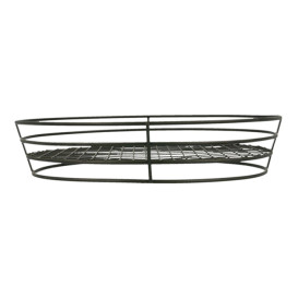 Cesta Oval en Aço Preto 280x205x57mm (1 Ud)